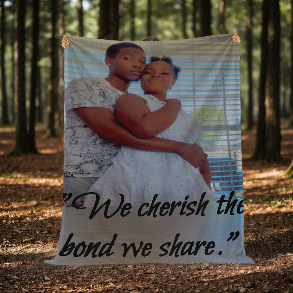 We Cherish the Bond We Share Relationship Affirmation Blanket