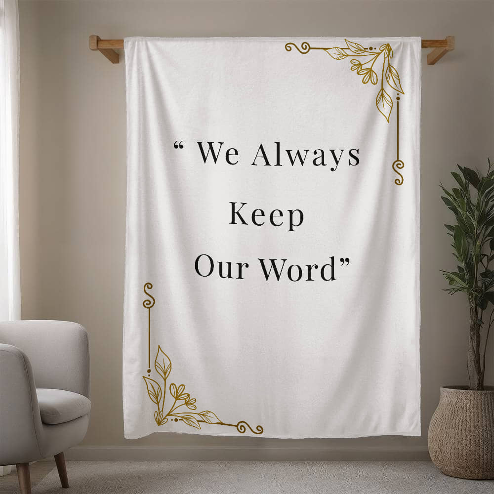 We Always keep our Word Affirmation Blanket